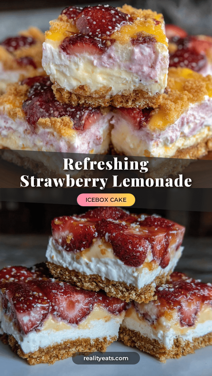 Strawberry Lemonade Icebox Cake recipe