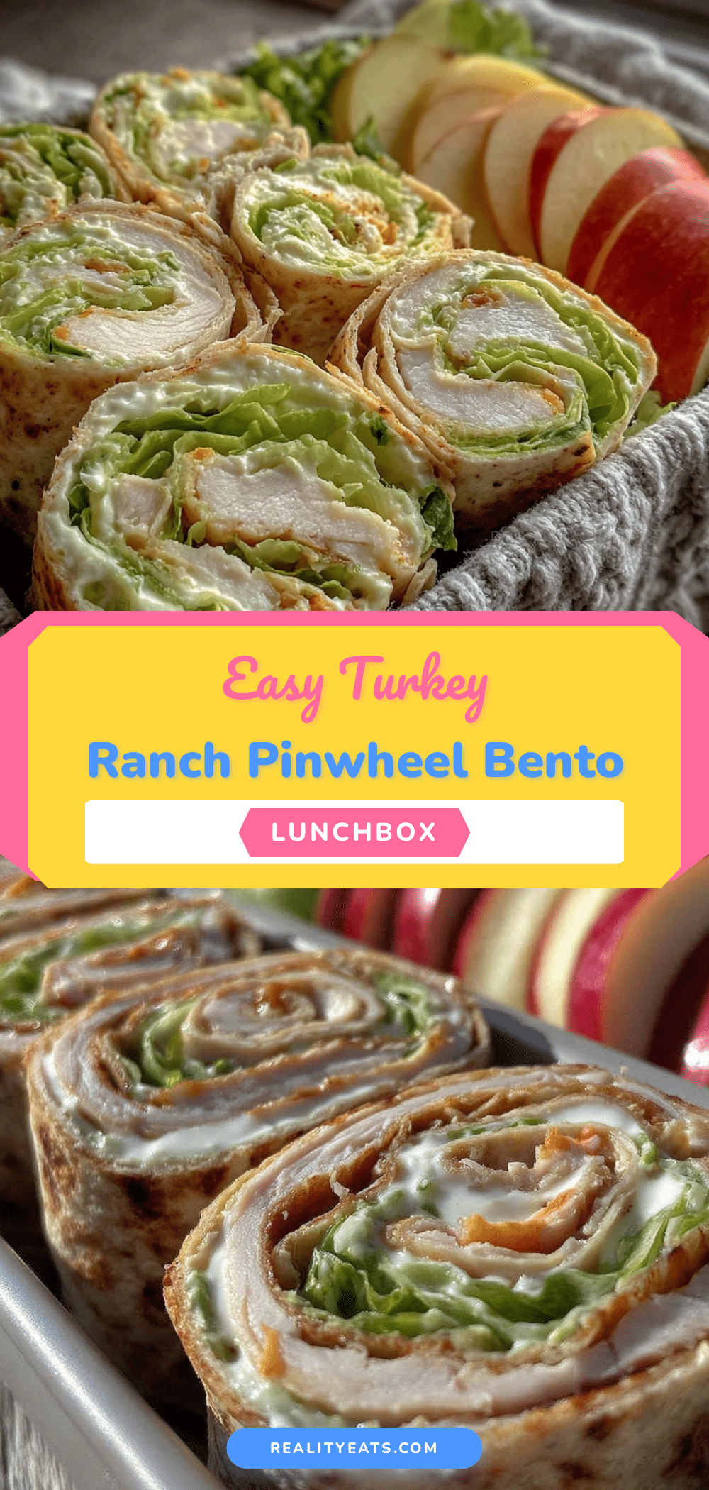 turkey ranch pinwheel bento lunchbox recipe