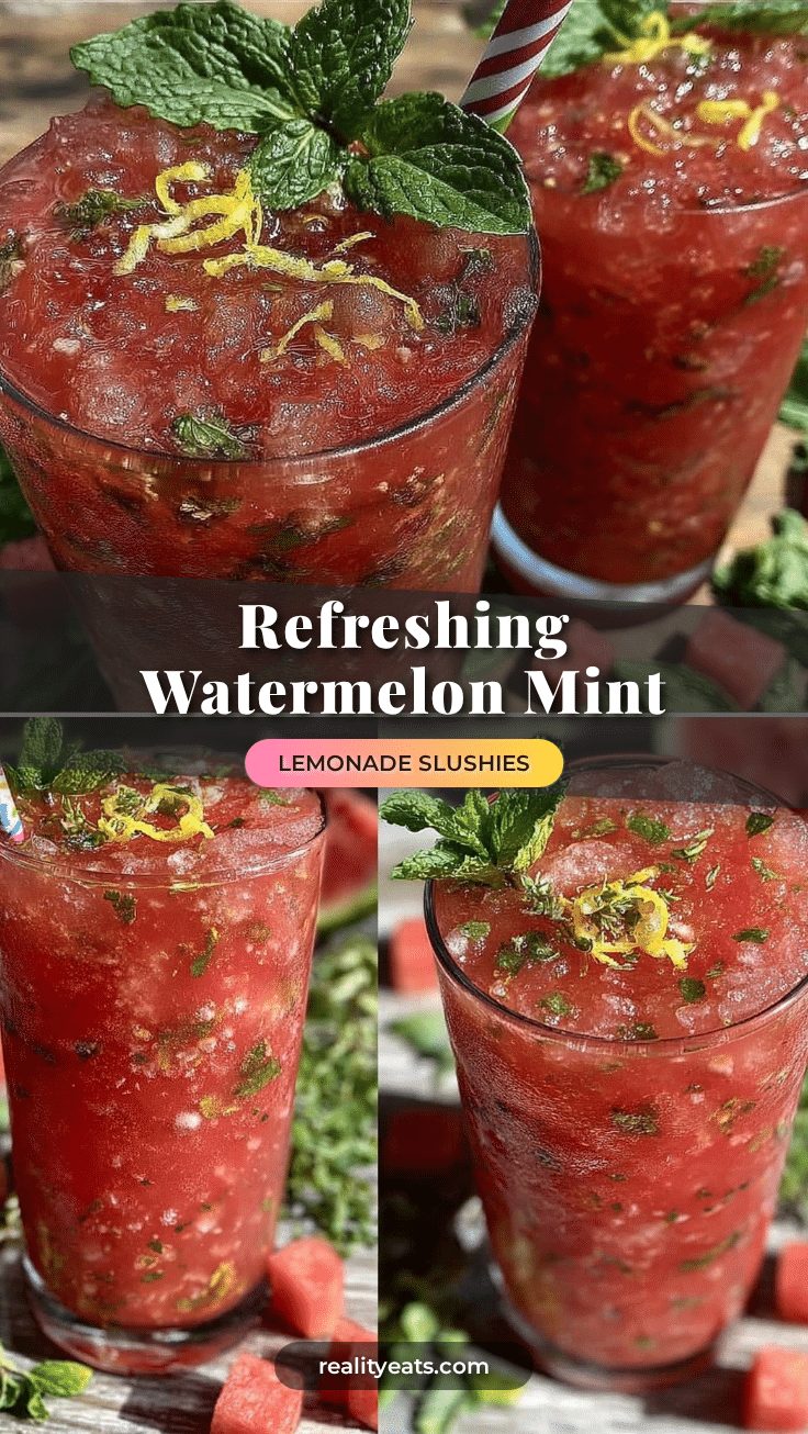watermelon mint lemonade slushie recipe