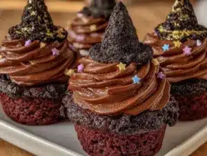 witch hat chocolate cupcakes - featured image