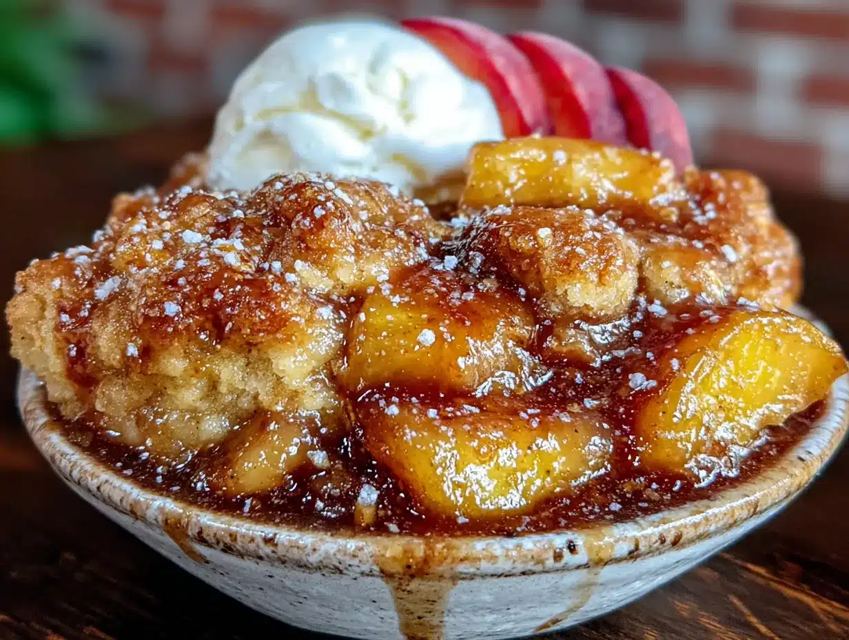 brown sugar bourbon peach cobbler preparation steps