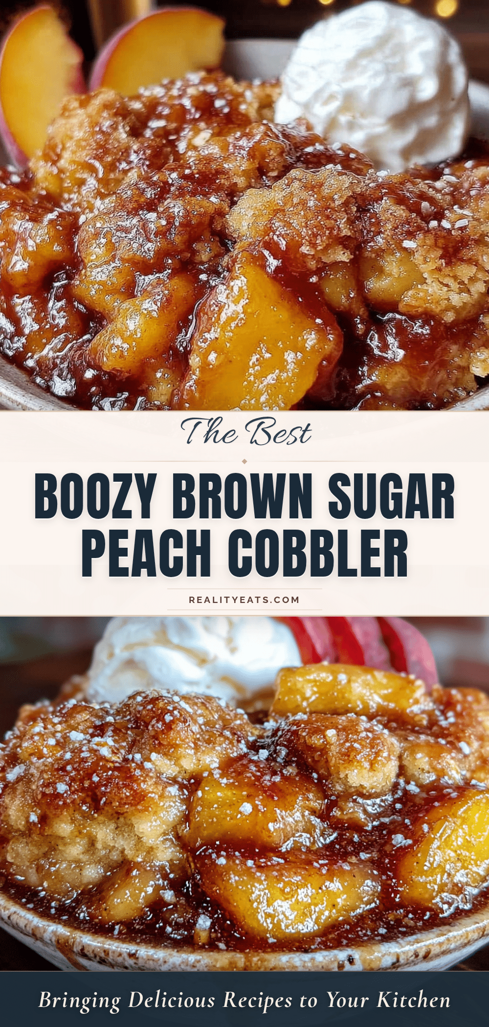 brown sugar bourbon peach cobbler recipe