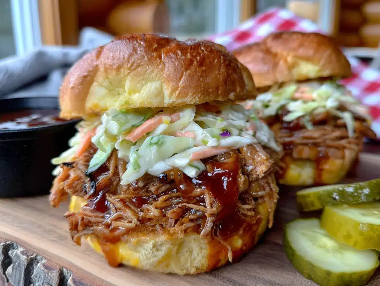 easy slow cooker pulled pork sliders preparation steps