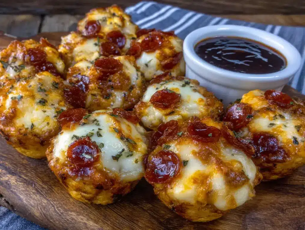 mini pepperoni pizza bites - featured image