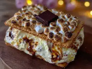 no-churn smores ice cream sandwiches - featured image