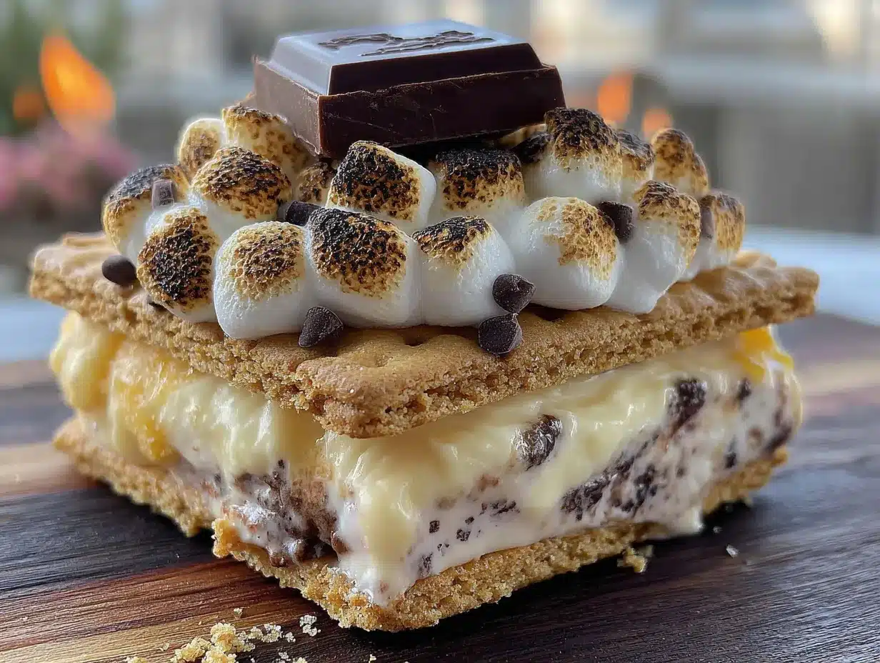 no-churn smores ice cream sandwiches preparation steps