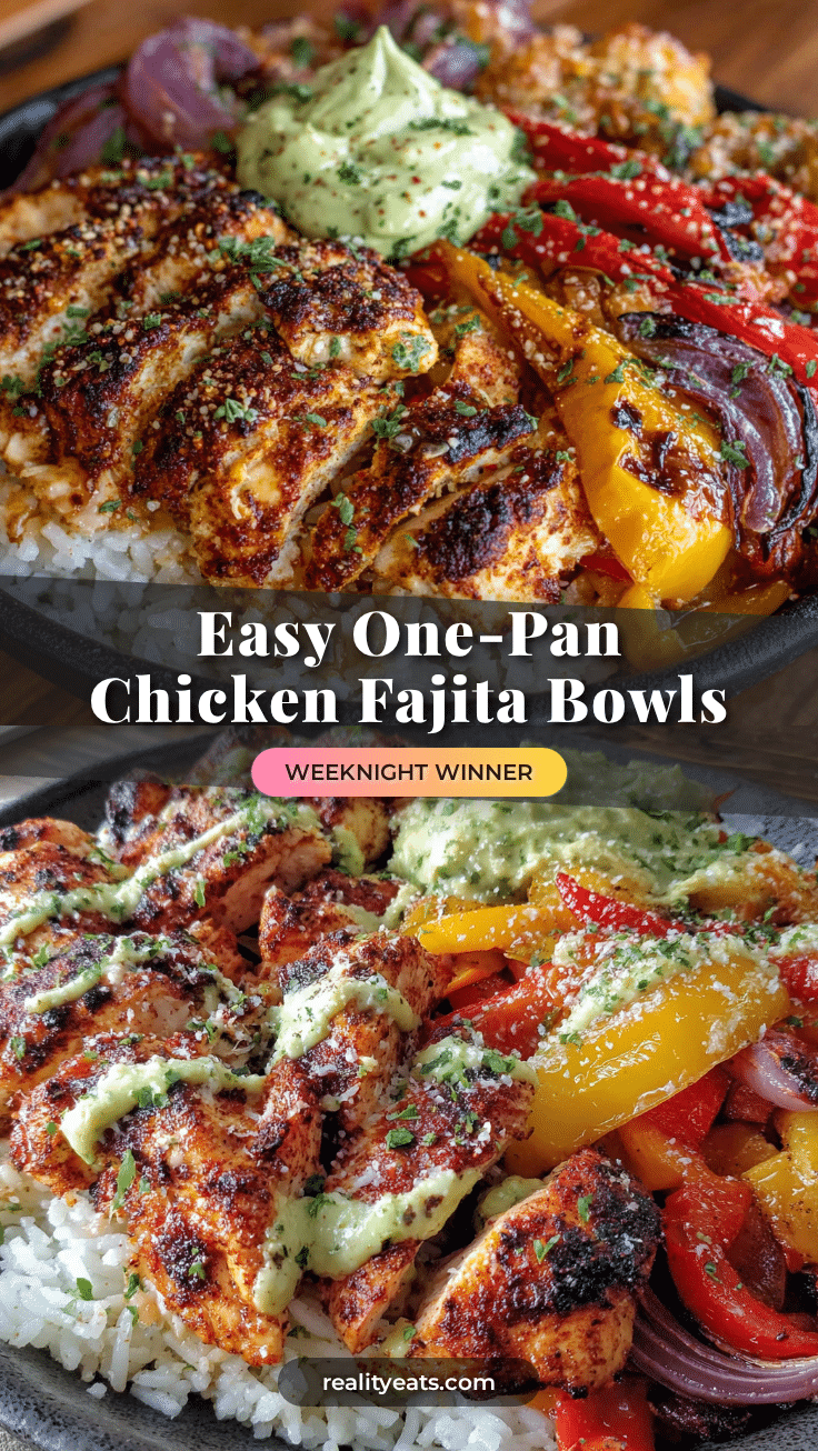 one pan chicken fajita bowls recipe