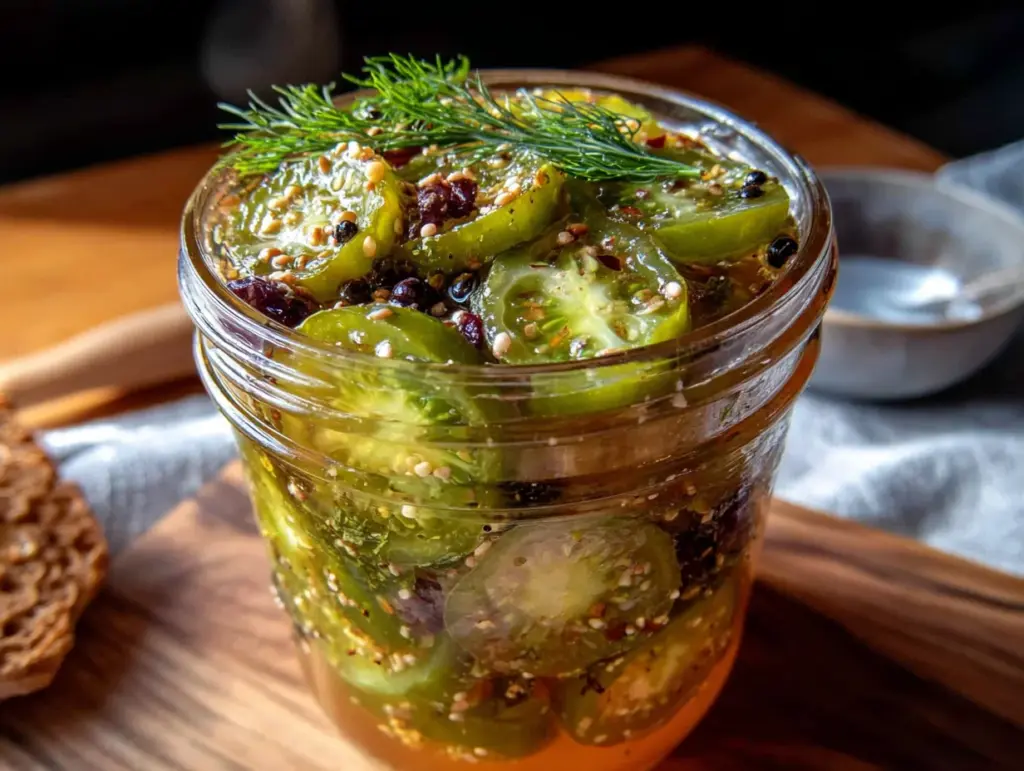 pickled green tomatoes - featured image