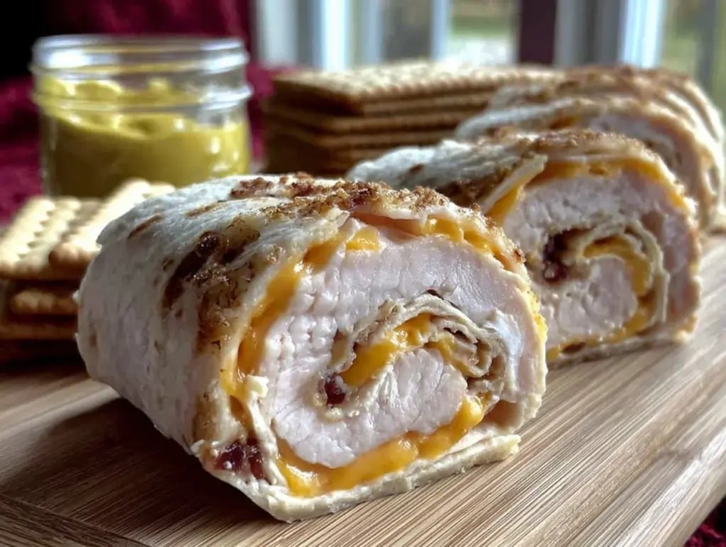 Turkey cheddar pinwheel bites - featured image
